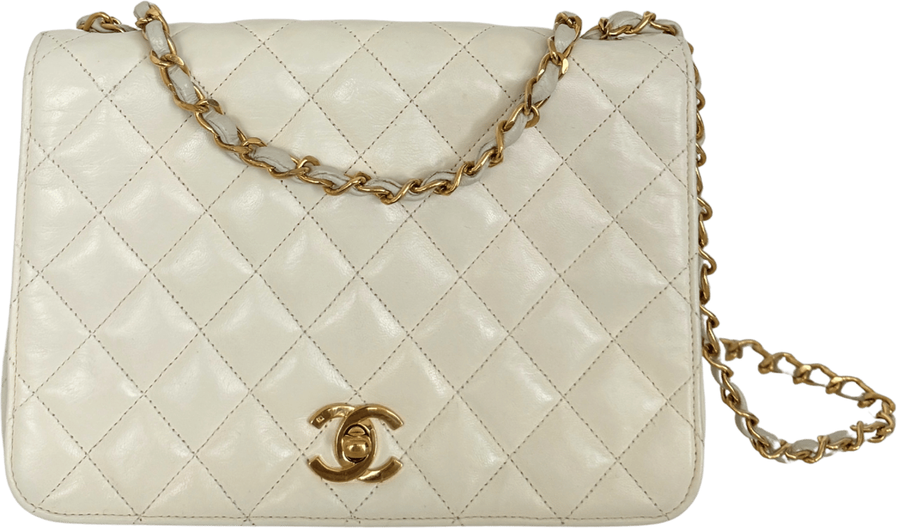 Chanel Chanel Timeless Single Flap Small white / good Wit