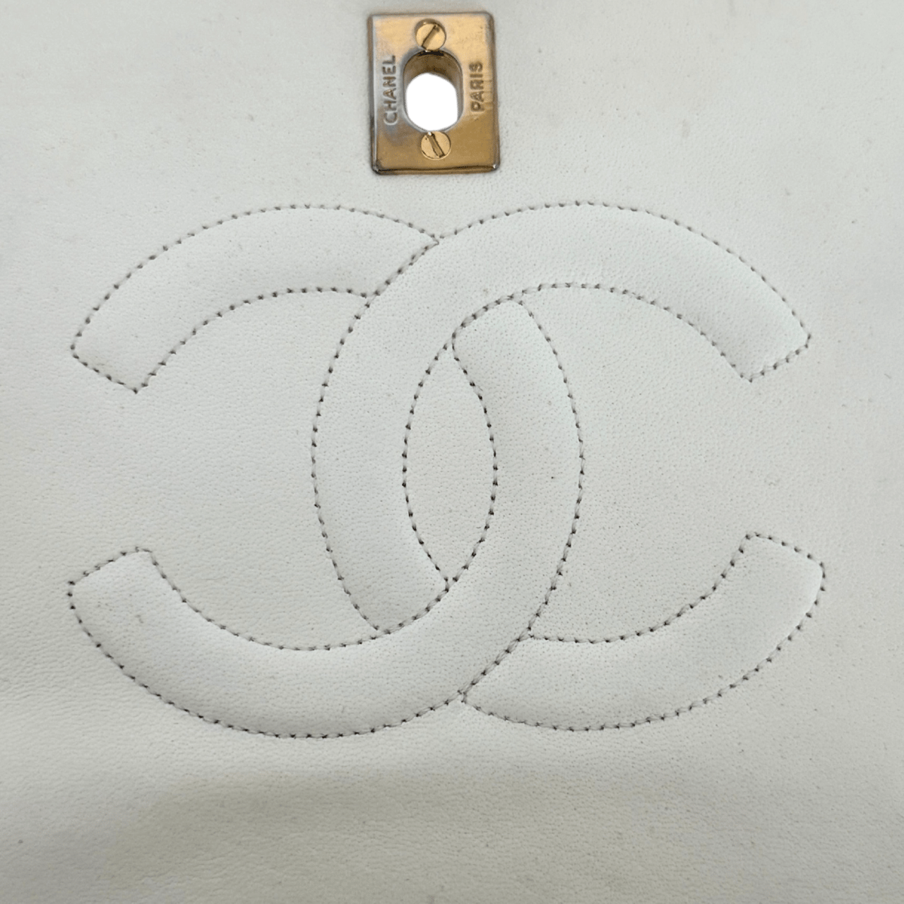 Chanel Chanel Timeless Single Flap Small white / good Wit