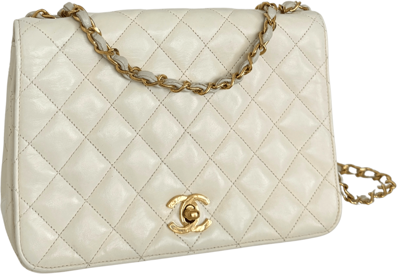 Chanel Chanel Timeless Single Flap Small white / good Wit