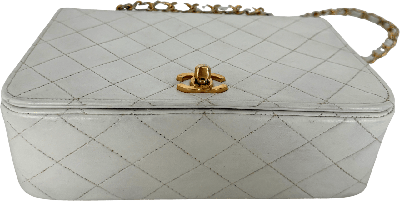 Chanel Chanel Timeless Single Flap Small white / good Wit