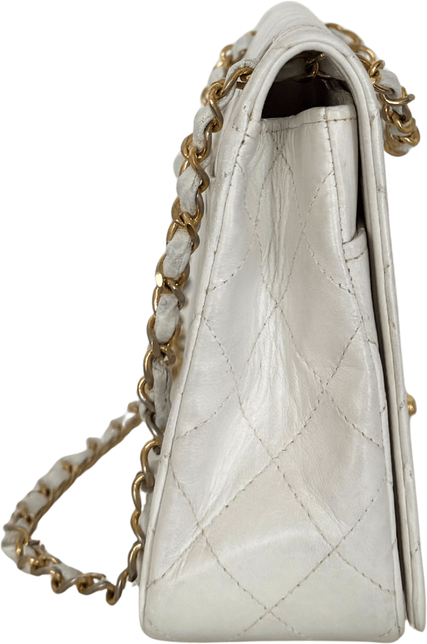 Chanel Chanel Timeless Single Flap Small white / good Wit