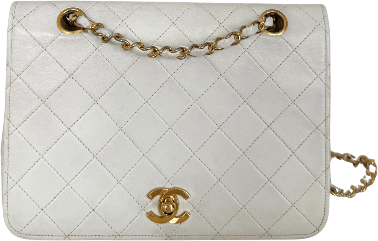 Chanel Chanel Timeless Single Flap Small white / good Wit