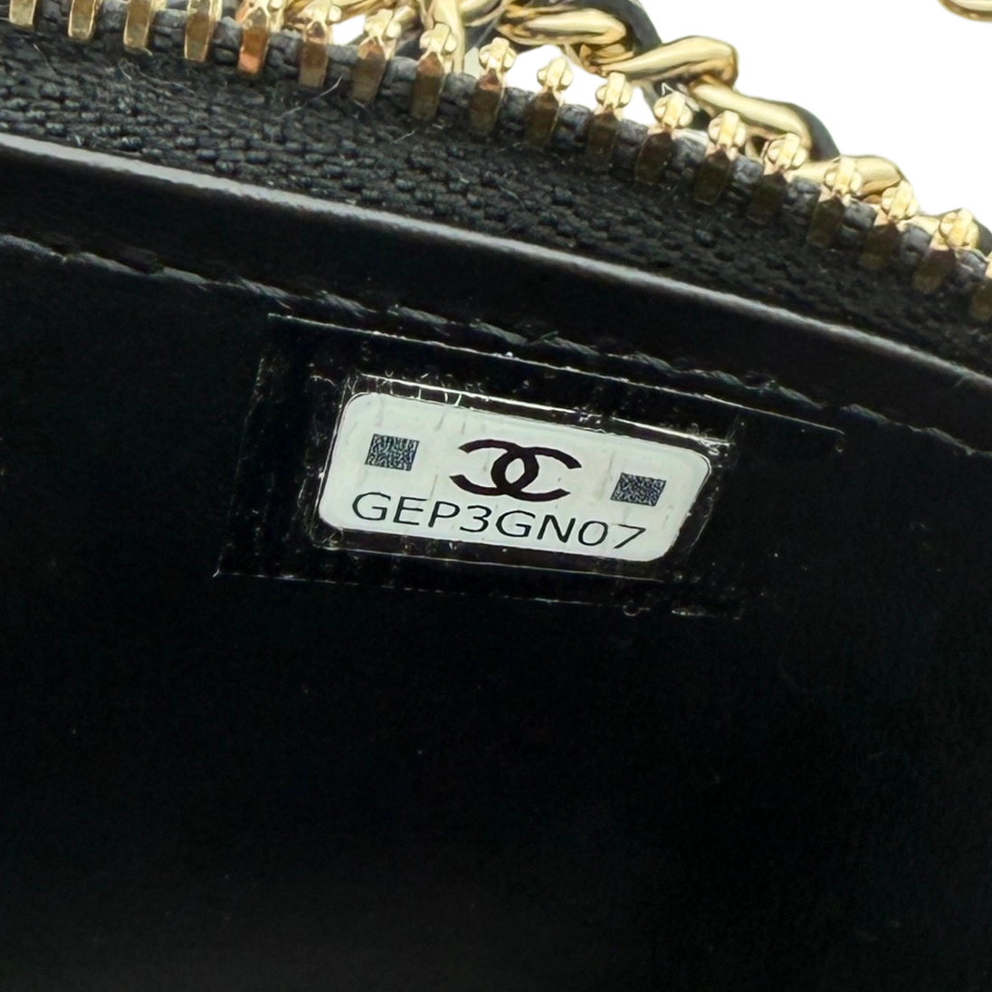 Chanel Chanel Vanity A Chain Kaviarleder goldene Hardware Schwarz / sehr gut Zwart