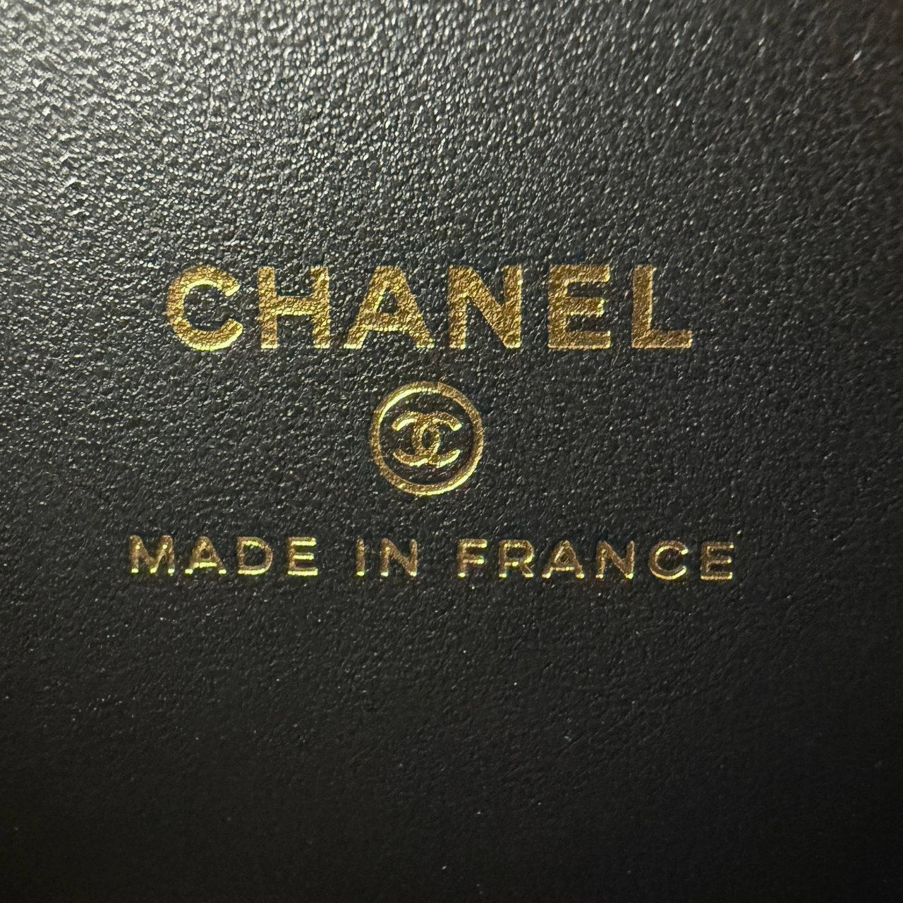 Chanel Chanel Vanity A Chain Kaviarleder goldene Hardware Schwarz / sehr gut Zwart