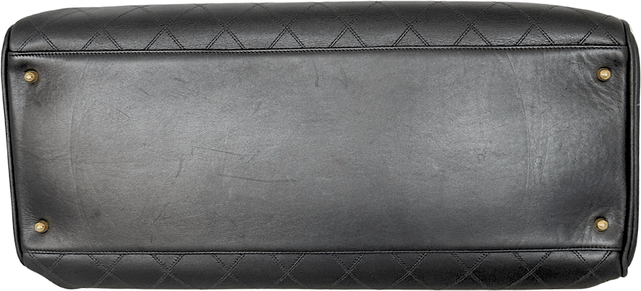 Chanel Chanel Supermodel Weekender leather black rarity / very good Zwart