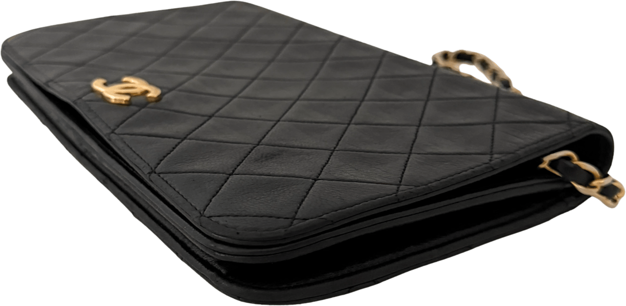 Chanel Chanel Timeless Wallet on Chain WOC Lambskin Black / good Zwart