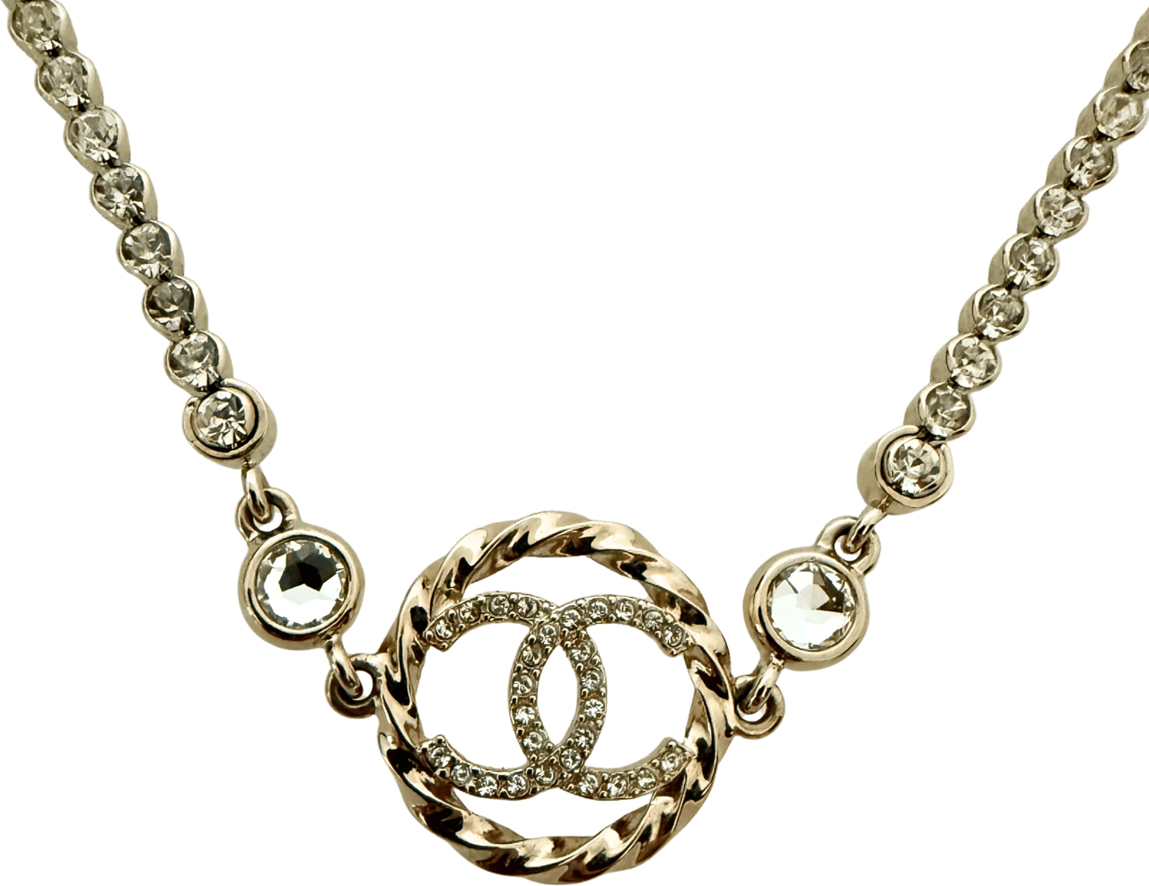 Chanel Chanel CC Choker-Halskette Gold / neuwertig Goud