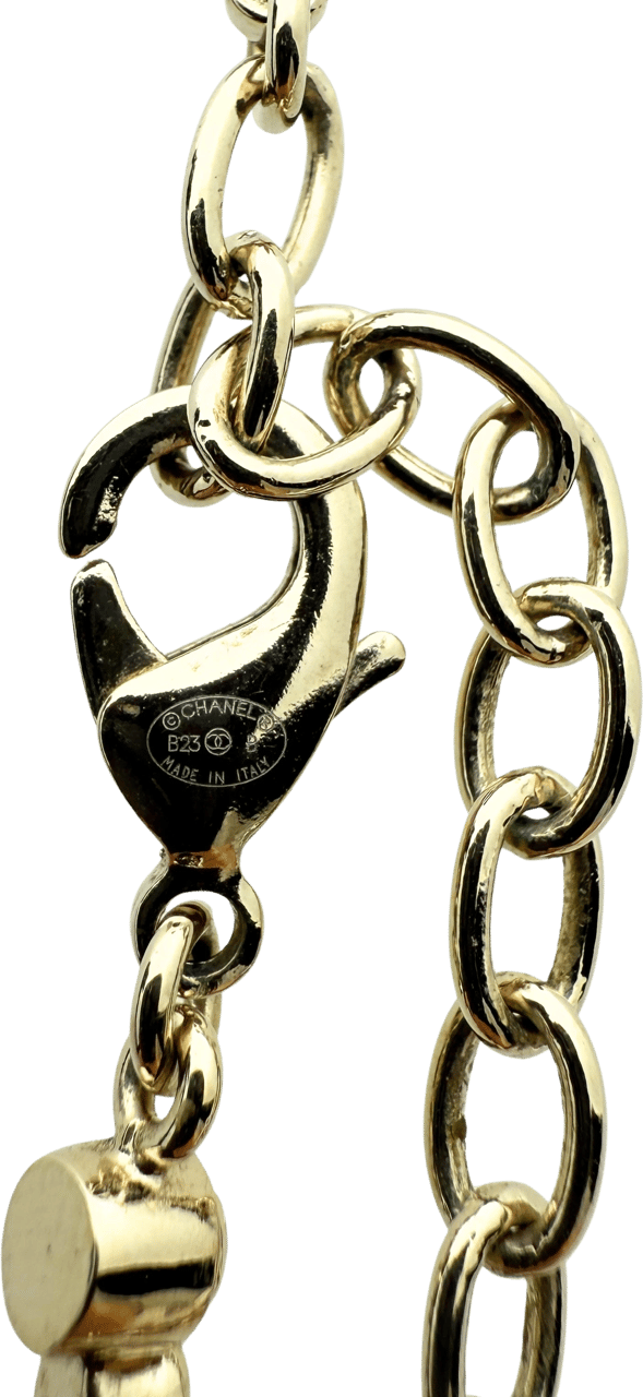 Chanel Chanel CC Choker-Halskette Gold / neuwertig Goud