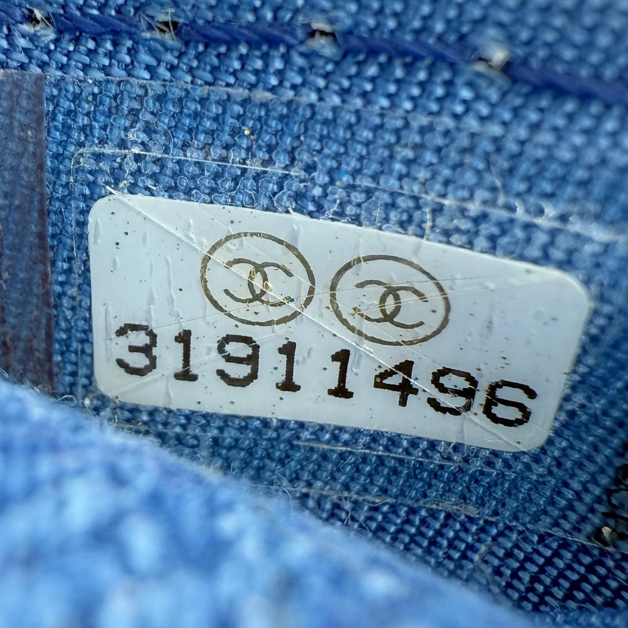 Chanel Chanel Mini Wallet on Chain Denim Blau / neuwertig Blauw