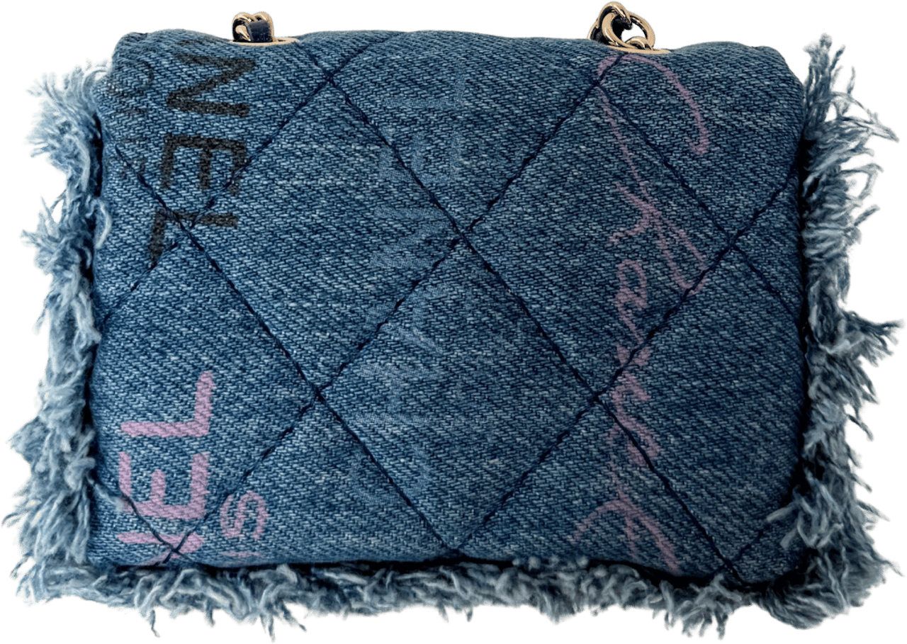 Chanel Chanel Mini Wallet on Chain Denim Blau / neuwertig Blauw