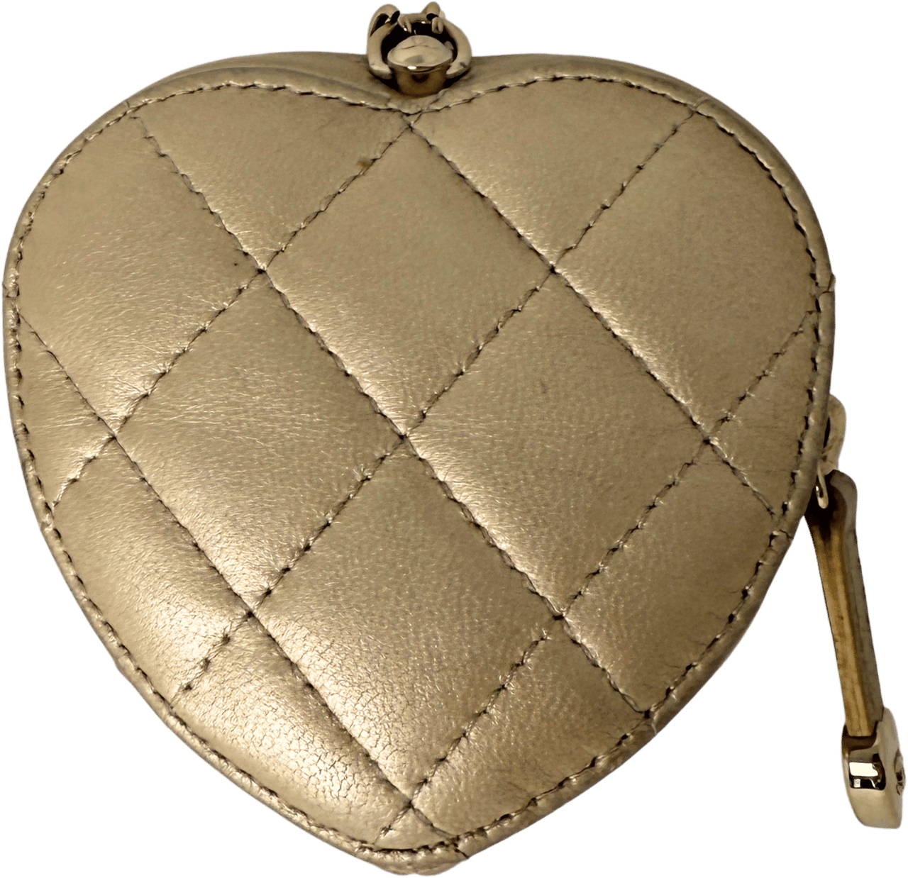 Chanel Chanel CC Mini Herztasche Gold  / gut Goud