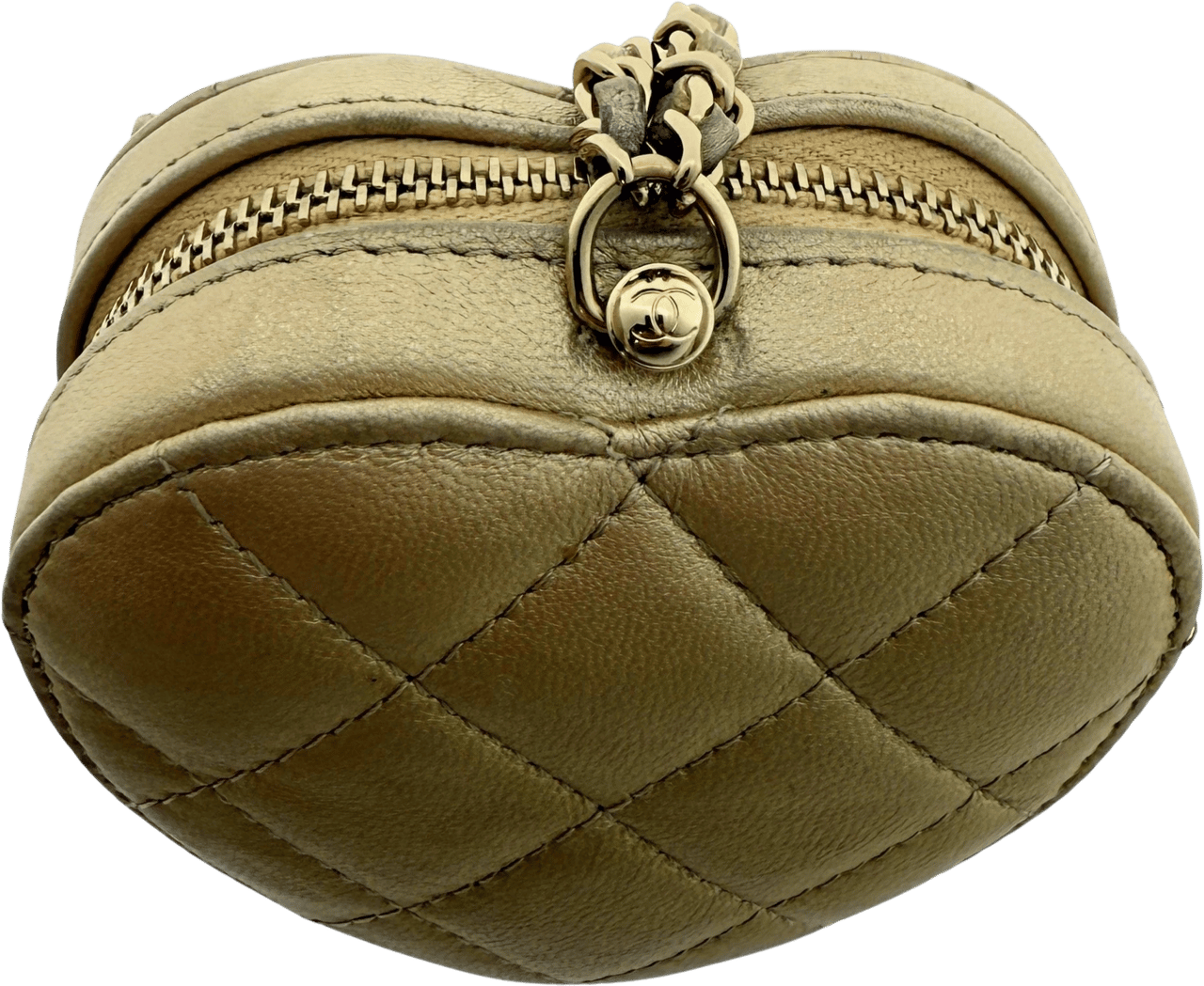 Chanel Chanel CC Mini Herztasche Gold  / gut Goud