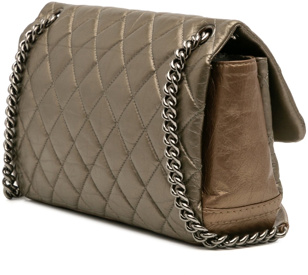 Chanel Small Aged Calfskin Lady Pearly Flap Bruin