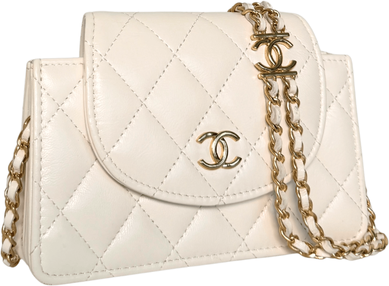 Chanel Chanel Mini Flap Bag Weiß / sehr gut Wit