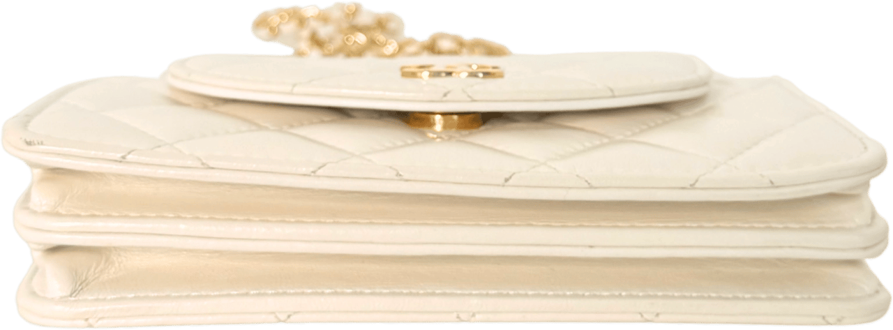 Chanel Chanel Mini Flap Bag Weiß / sehr gut Wit