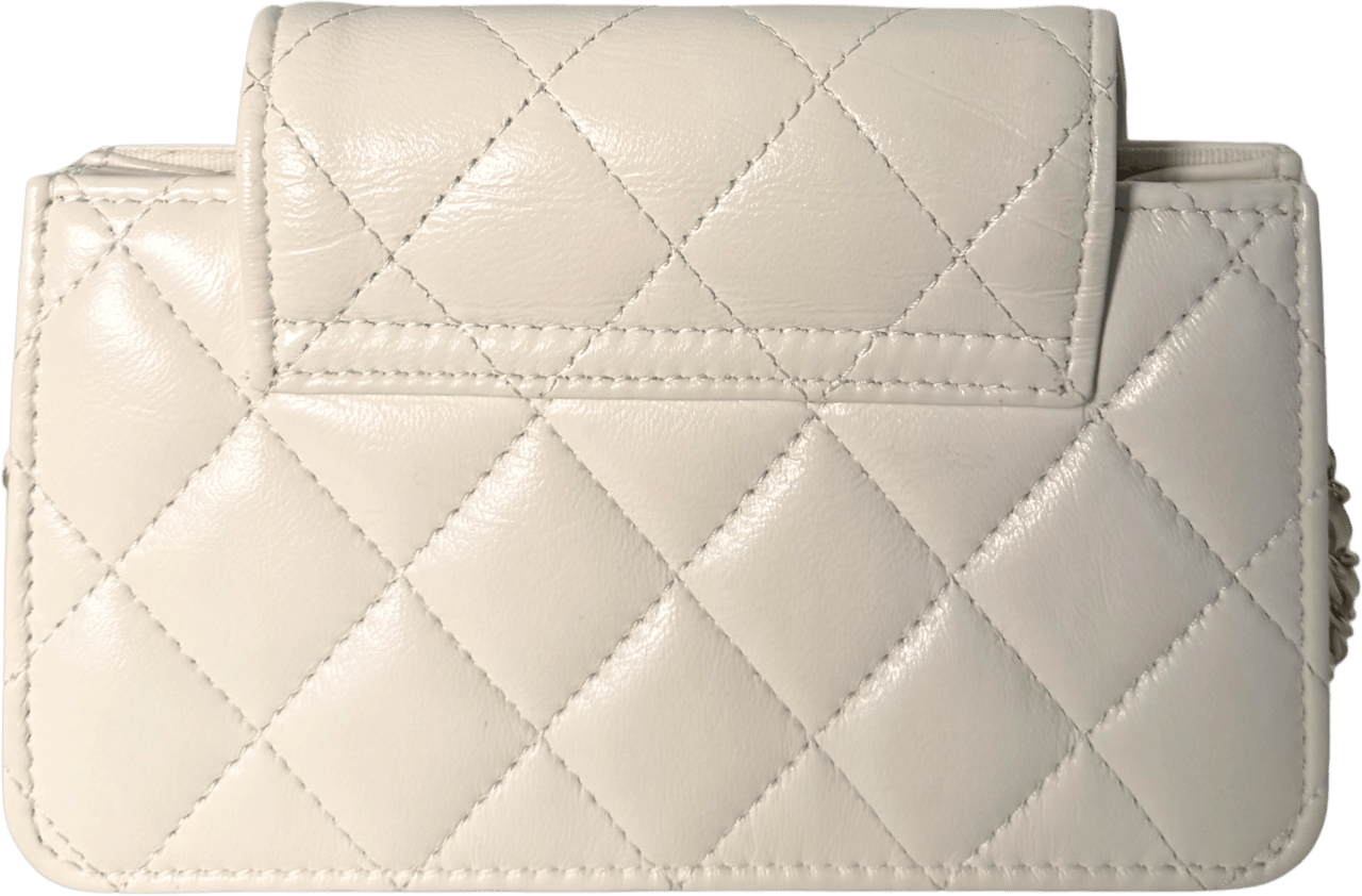 Chanel Chanel Mini Flap Bag Weiß / sehr gut Wit