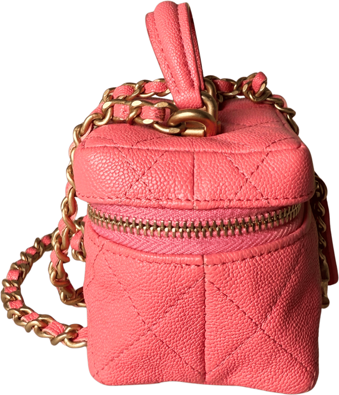 Chanel Chanel Mini Top Handle Vanity Tasche Pink / sehr gut Roze