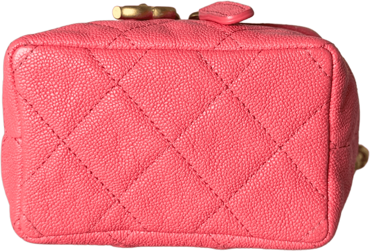 Chanel Chanel Mini Top Handle Vanity Tasche Pink / sehr gut Roze