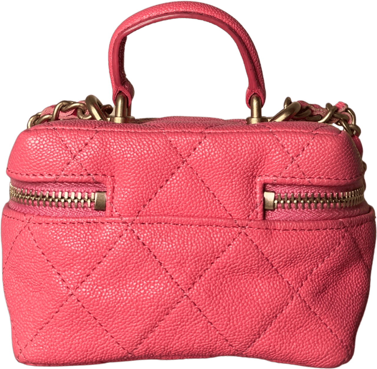 Chanel Chanel Mini Top Handle Vanity Tasche Pink / sehr gut Roze