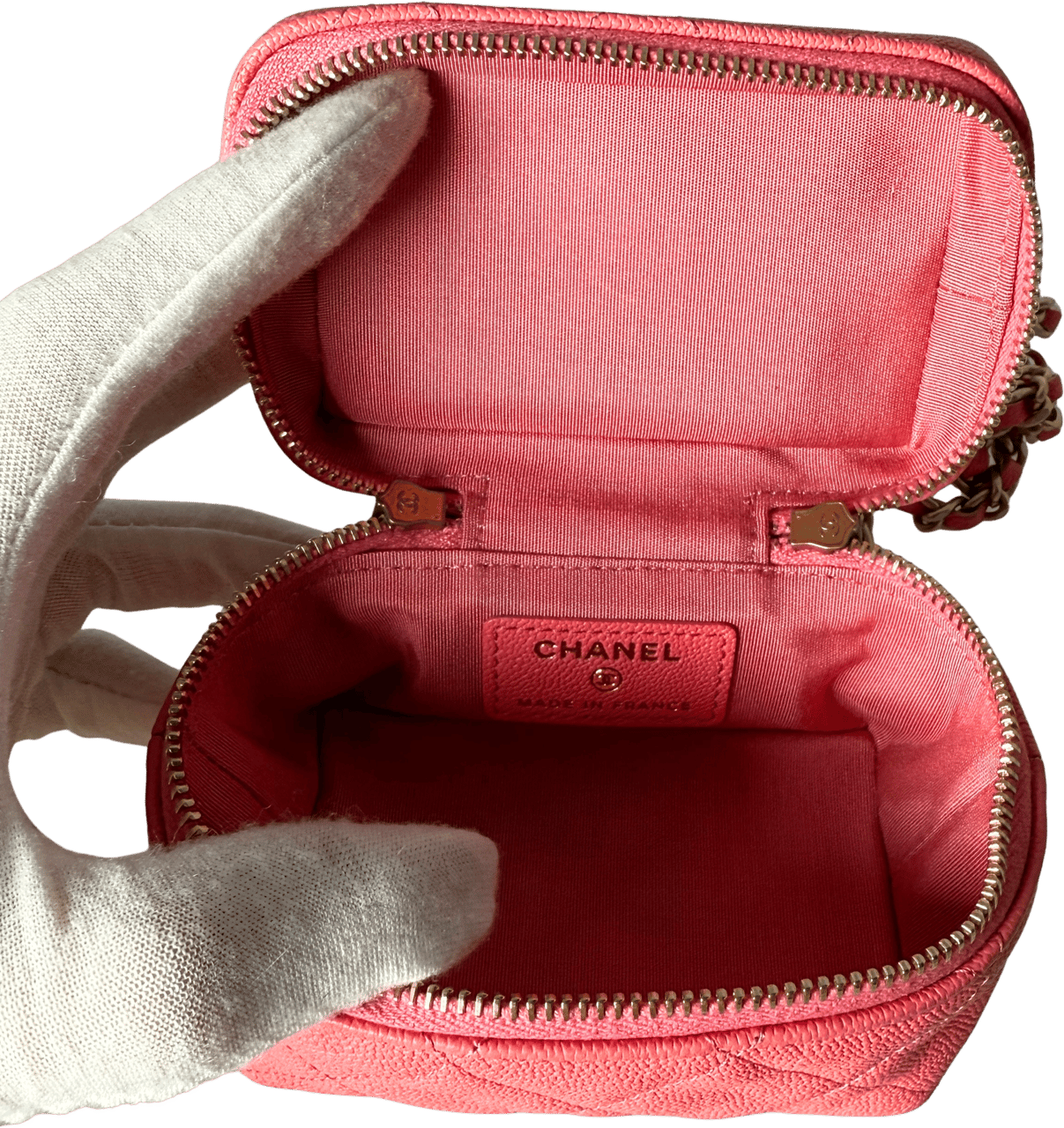 Chanel Chanel Mini Top Handle Vanity Tasche Pink / sehr gut Roze