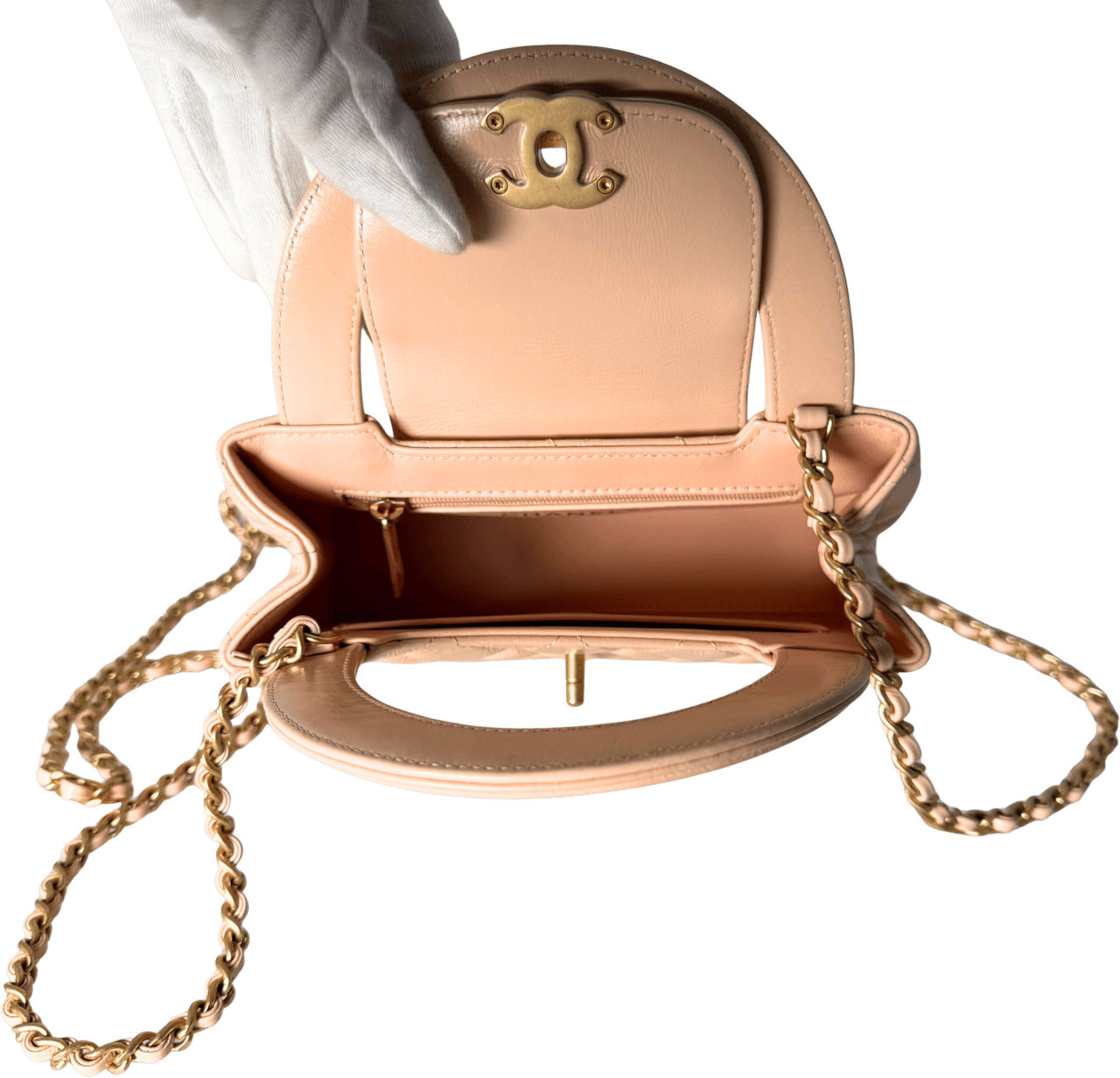 Chanel Chanel Kelly Mini Nano Shopper Handtasche Beige Fullset / neuwertig Beige