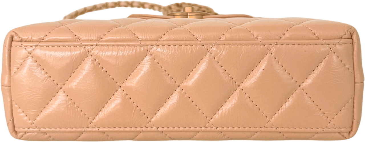 Chanel Chanel Kelly Mini Nano Shopper Handtasche Beige Fullset / neuwertig Beige