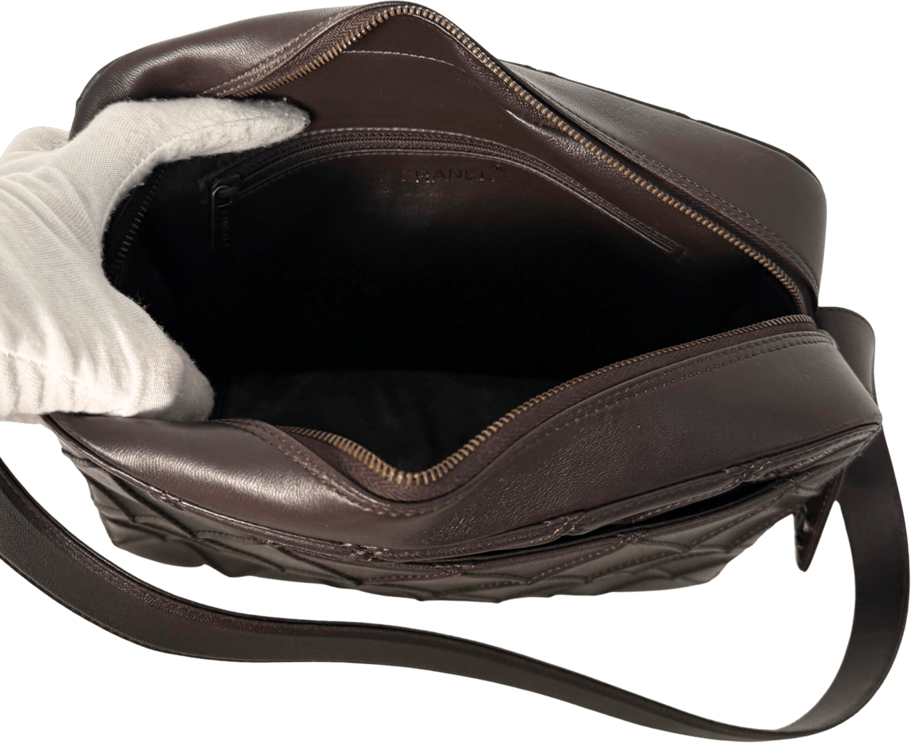 Chanel Chanel Vintage Schultertasche Dunkelbraun / sehr gut Bruin