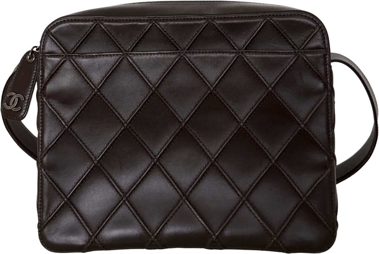 Chanel Chanel Vintage Schultertasche Dunkelbraun / sehr gut Bruin