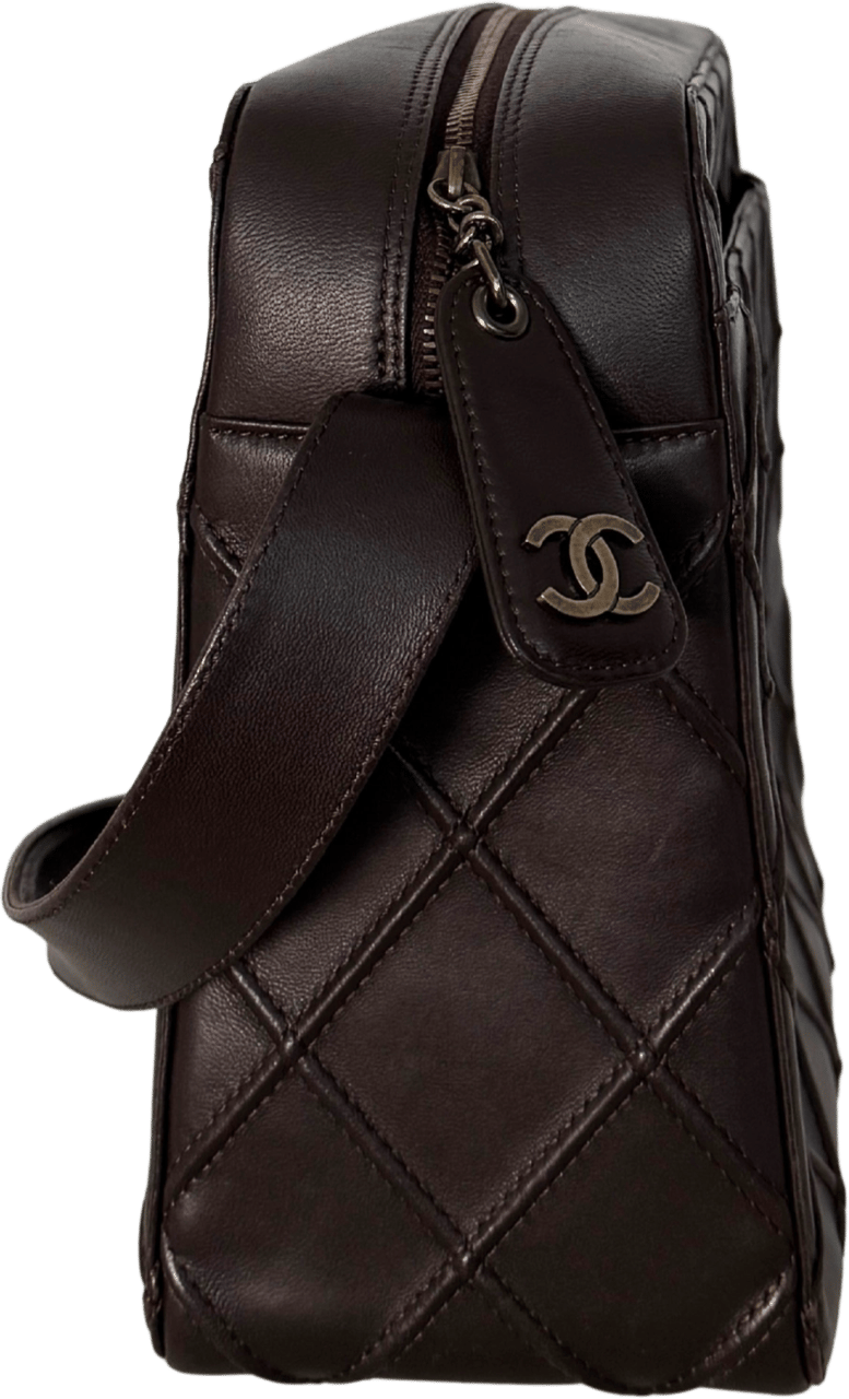 Chanel Chanel Vintage Schultertasche Dunkelbraun / sehr gut Bruin