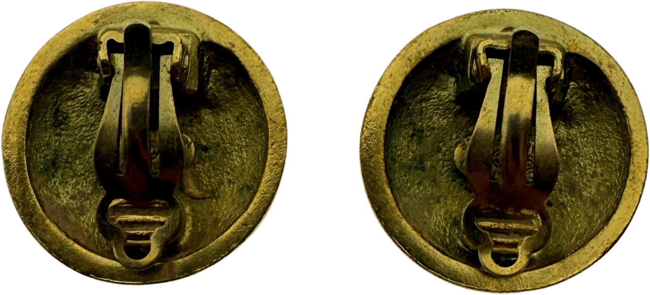 Chanel Chanel Coco Mark Matelassé Clip on Ohrringe Gold / sehr gut Goud