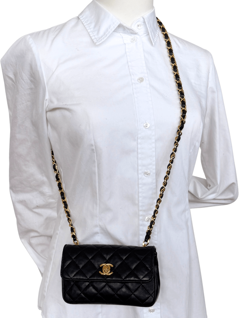 Chanel Chanel Mini Single Flap Bag Schwarz / gut Zwart