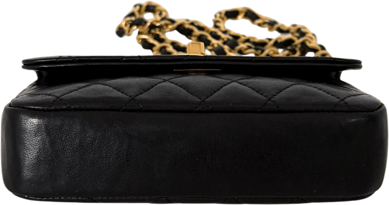 Chanel Chanel Mini Single Flap Bag Schwarz / gut Zwart