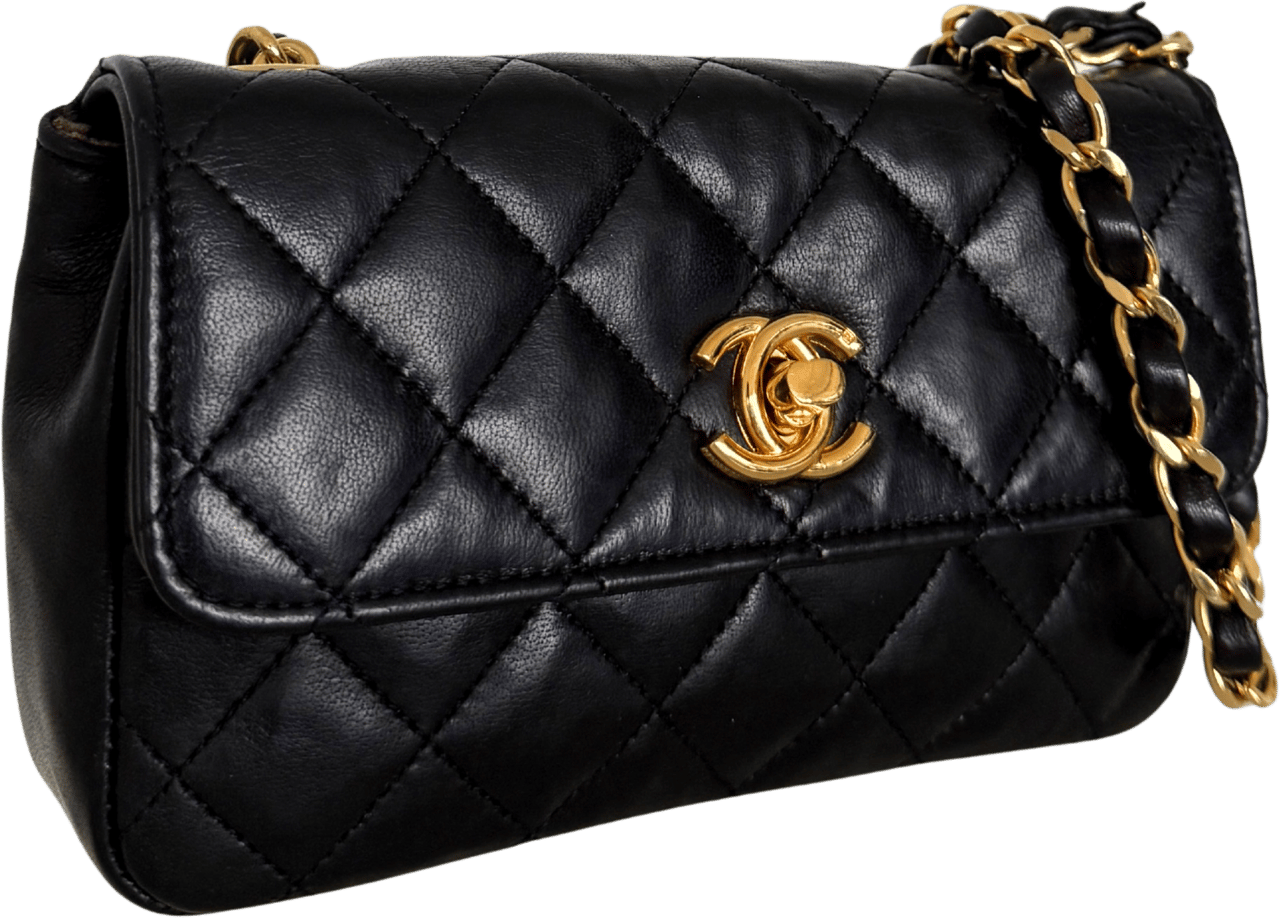 Chanel Chanel Mini Single Flap Bag Schwarz / gut Zwart