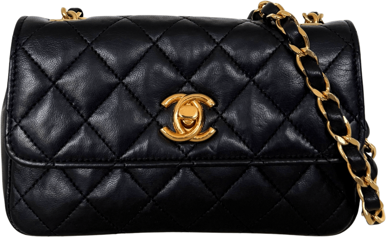 Chanel Chanel Mini Single Flap Bag Schwarz / gut Zwart