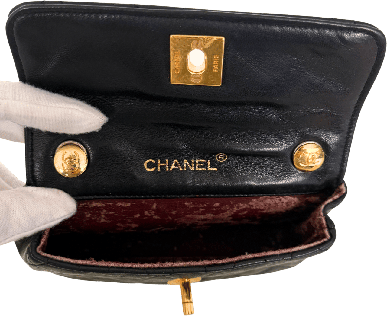 Chanel Chanel Mini Single Flap Bag Schwarz / gut Zwart