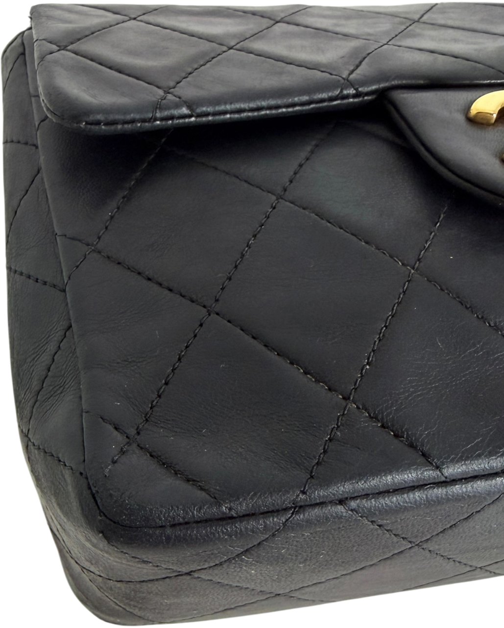 Chanel Chanel Timeless Mini Classic Flap schwarz GHW Vintage / gut Zwart