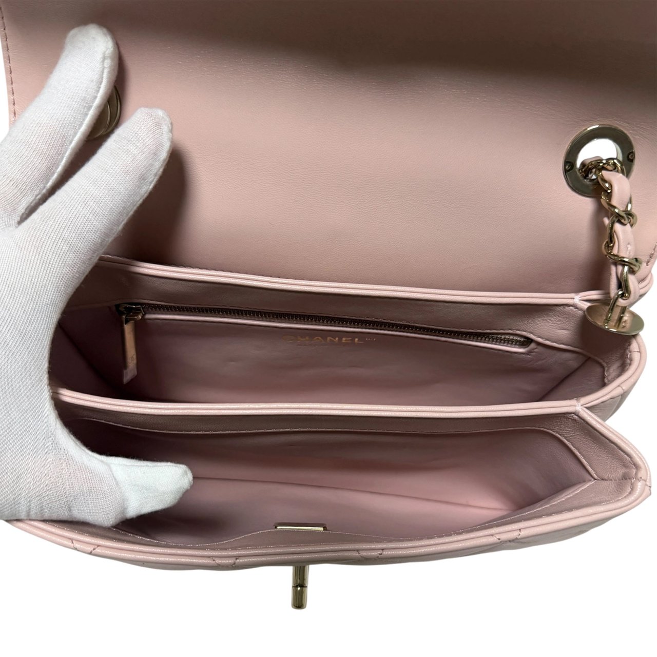 Chanel Trendy Chain CC Flap Dual Handle Light Pink Fullset / neuwertig Roze