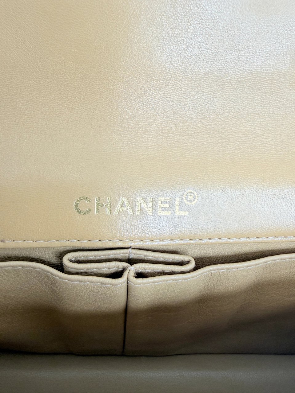 Chanel Chocolate Bar Bag Lammleder beige / sehr gut Beige