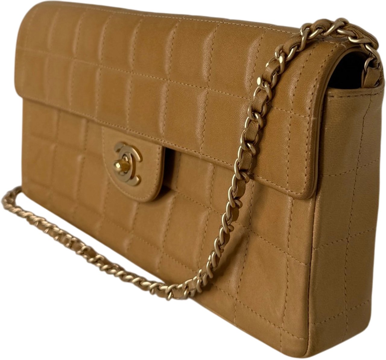 Chanel Chocolate Bar Bag Lammleder braun / sehr gut Bruin