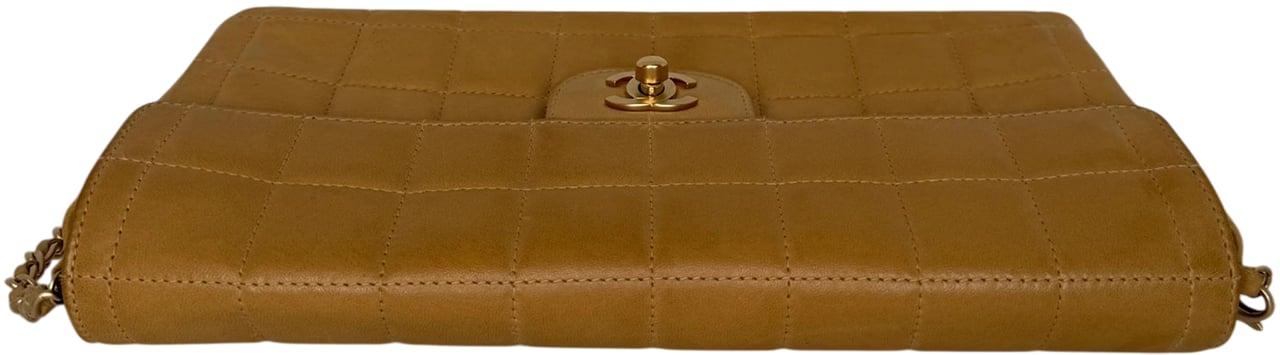 Chanel Chocolate Bar Bag Lammleder braun / sehr gut Bruin