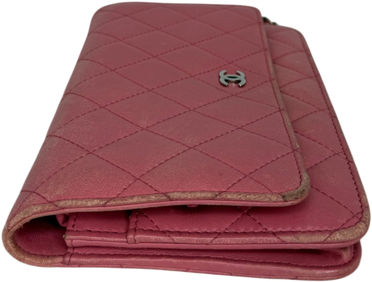 Chanel Wallet on Chain Lammleder Rosa / gut Roze