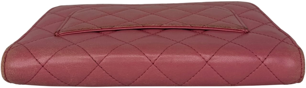 Chanel Wallet on Chain Lammleder Rosa / gut Roze