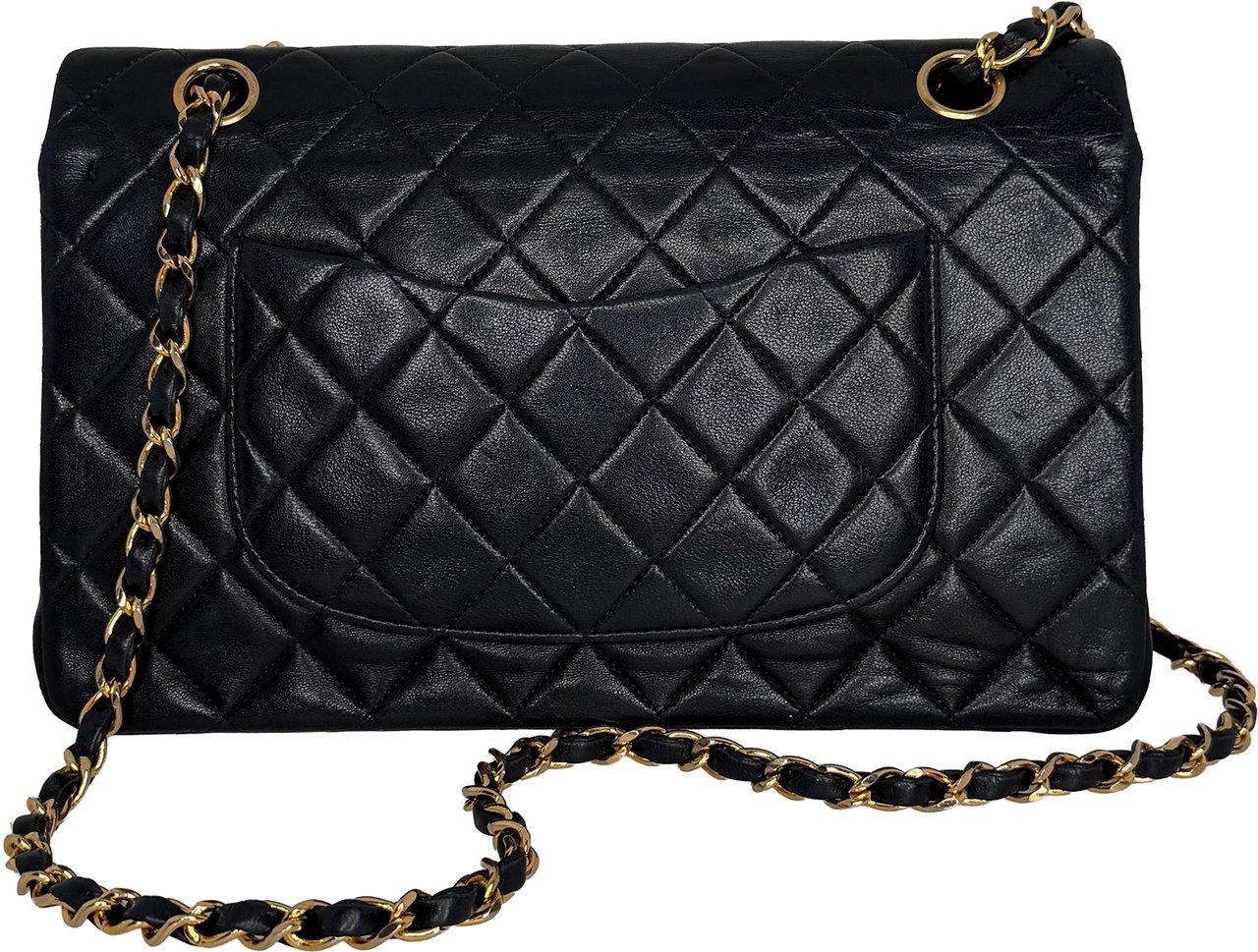 Chanel Timeless Medium Double Flap Bag Lambskin Black / very good Zwart