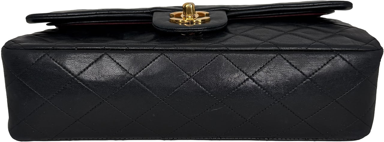 Chanel Timeless Medium Double Flap Bag Lambskin Black / very good Zwart