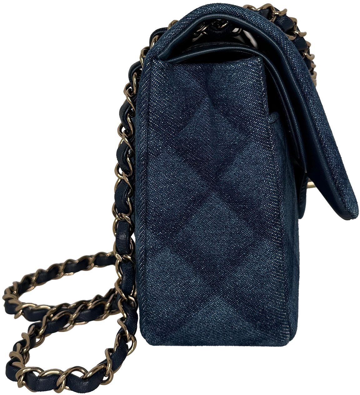 Chanel Timeless Double Flapbag Medium Denim blau 2022 Fullset / neuwertig Blauw