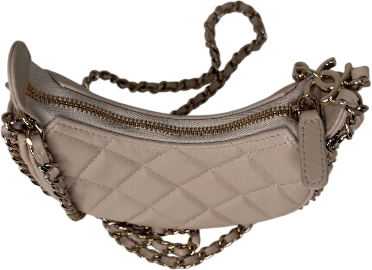 Chanel Hobo Bag Mini light beige Lammleder Beige