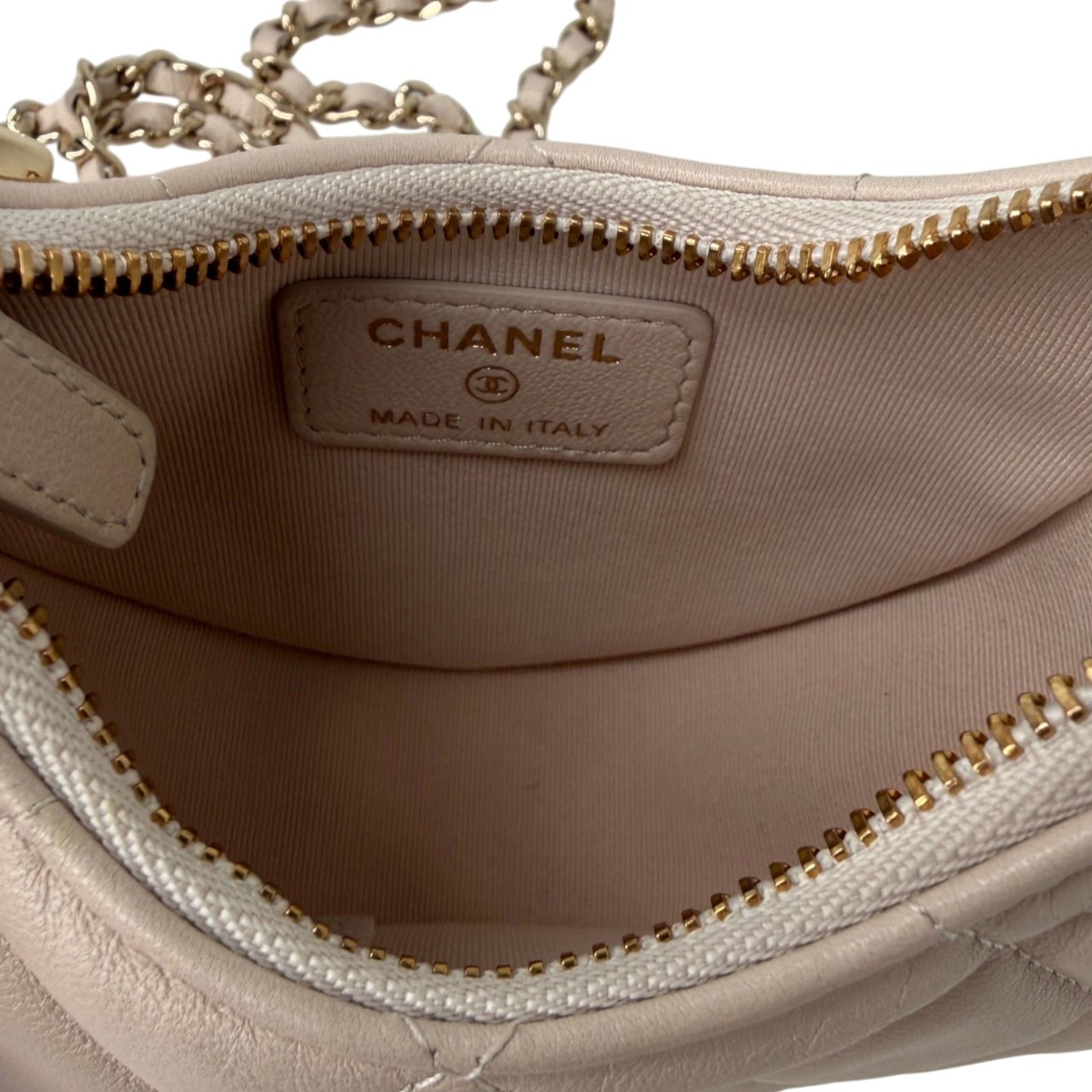 Chanel Hobo Bag Mini light beige Lammleder Beige