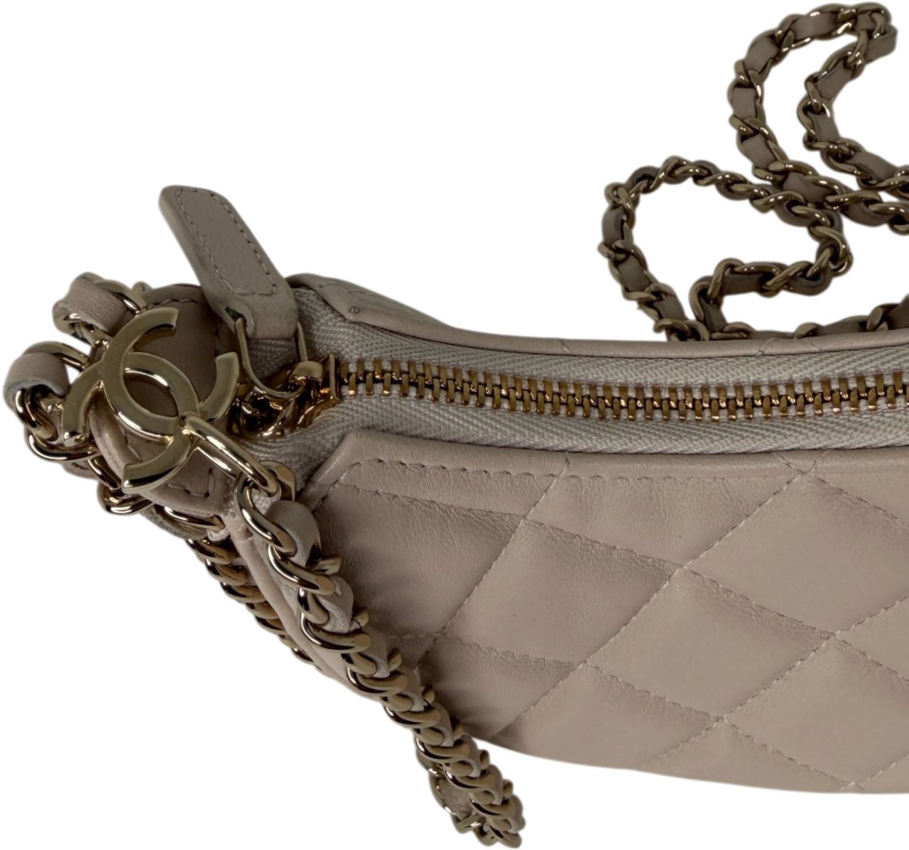 Chanel Hobo Bag Mini light beige Lammleder Beige