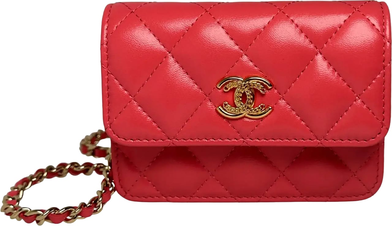 Chanel Mini Wallet on Chain pink apricot rare / unworn Bruin
