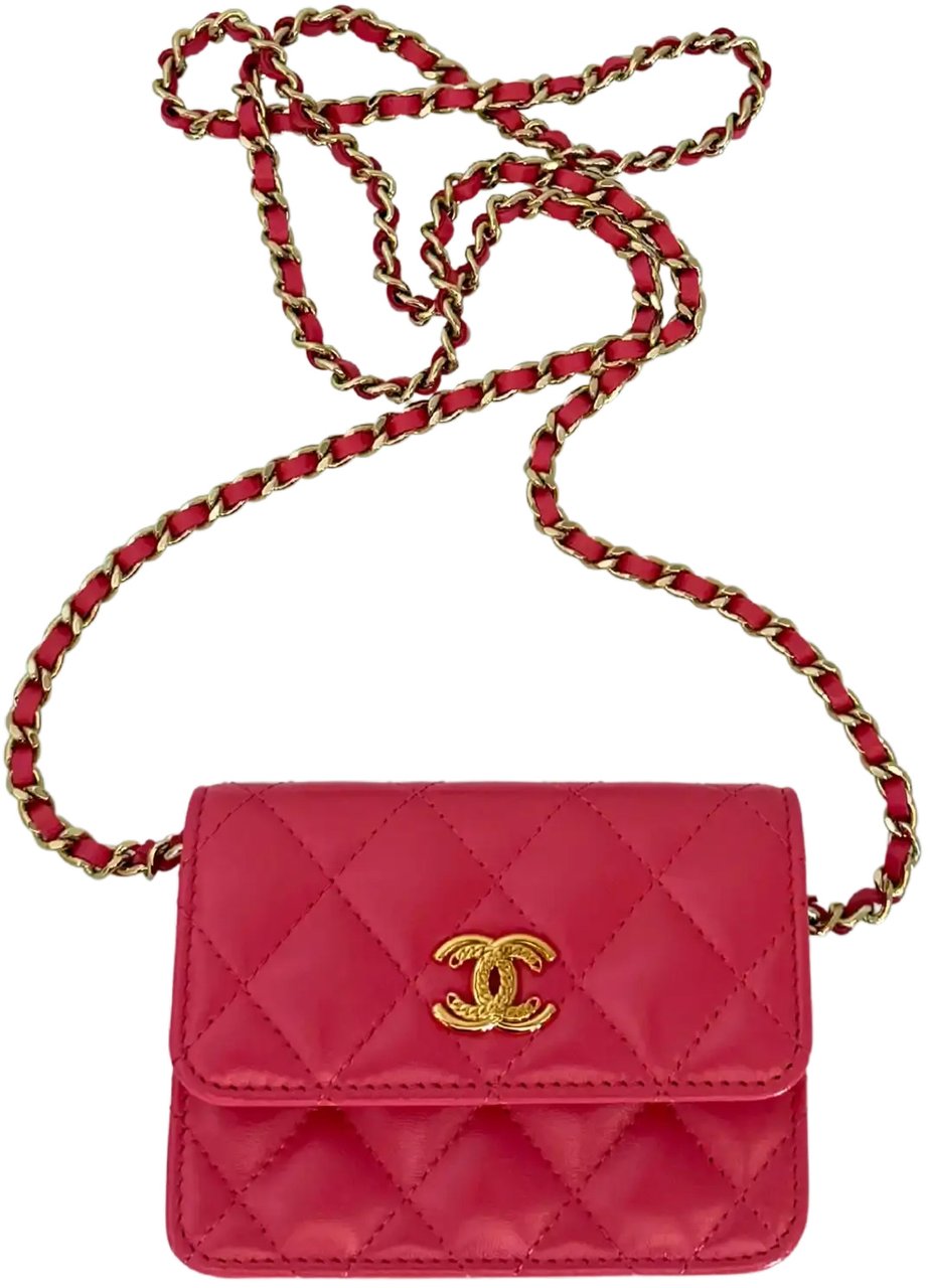 Chanel Mini Wallet on Chain pink apricot rare / unworn Bruin